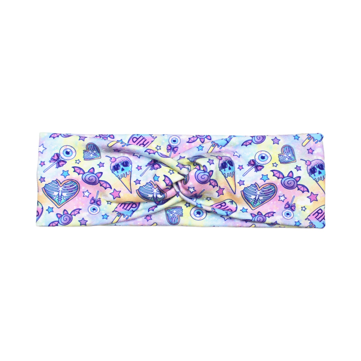 Pastel Halloween Candy Print Headband for Women