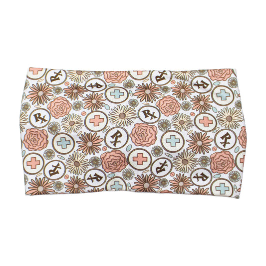 Wide Retro Pharmacist Print Headband for Women, Super Soft Collection