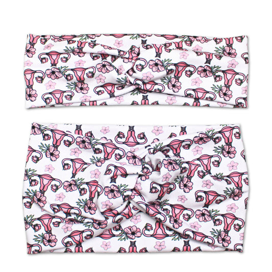 Floral Uterus OB Scrunchie