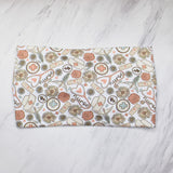 Wide Retro Nurse Print Headbands for Women, Muted Earth Tones, Super Soft Collection