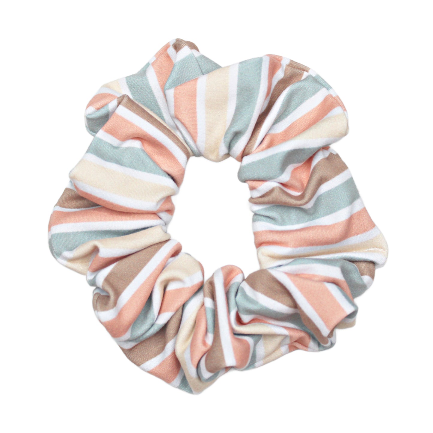 Retro Pastel Stripe Scrunchie