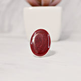 Resin Oval Statement Ring for Women, Fall Colors, Burgundy, Mint or Gray
