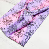 Wide Pastel Spiderweb Halloween Headband for Women