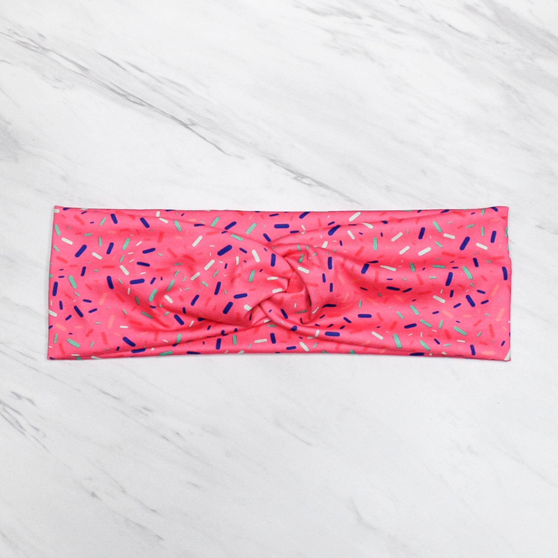 Neon Pink Confetti Sprinkle Headband for Women