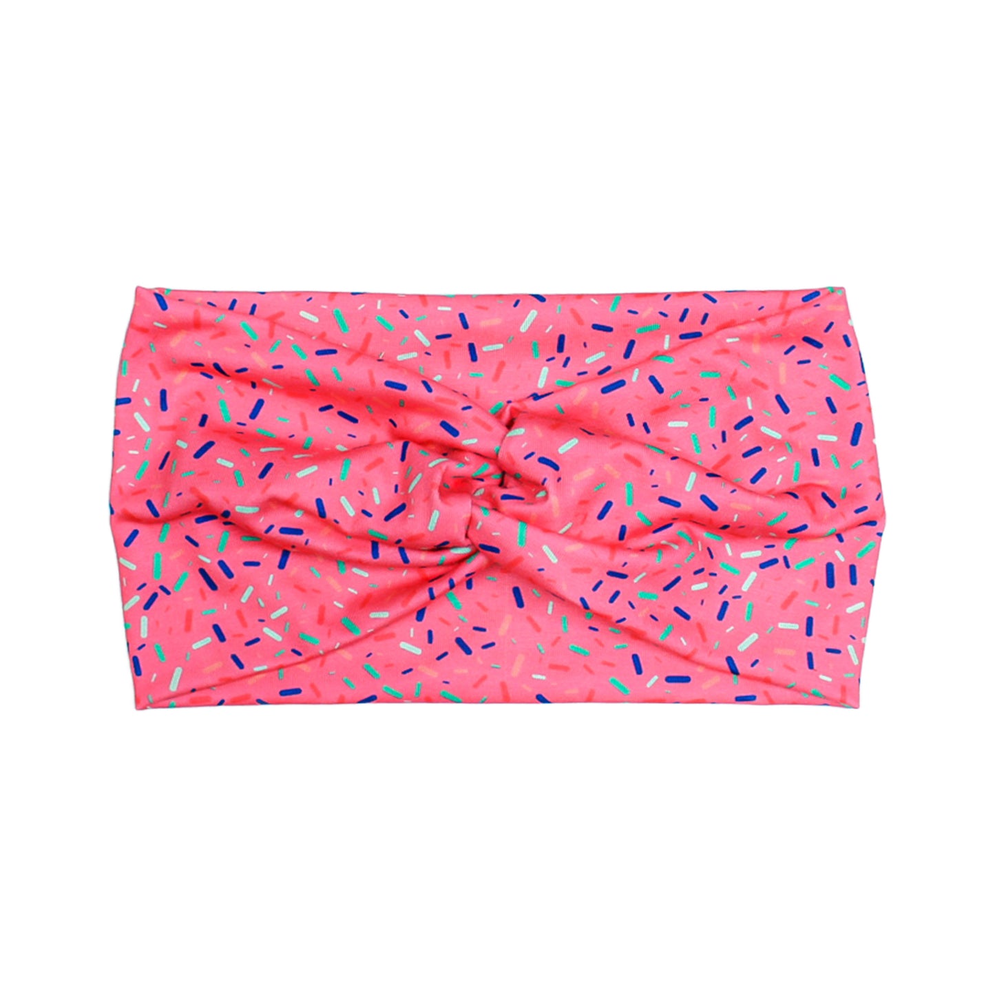 Wide Neon Pink Confetti Sprinkle Headband