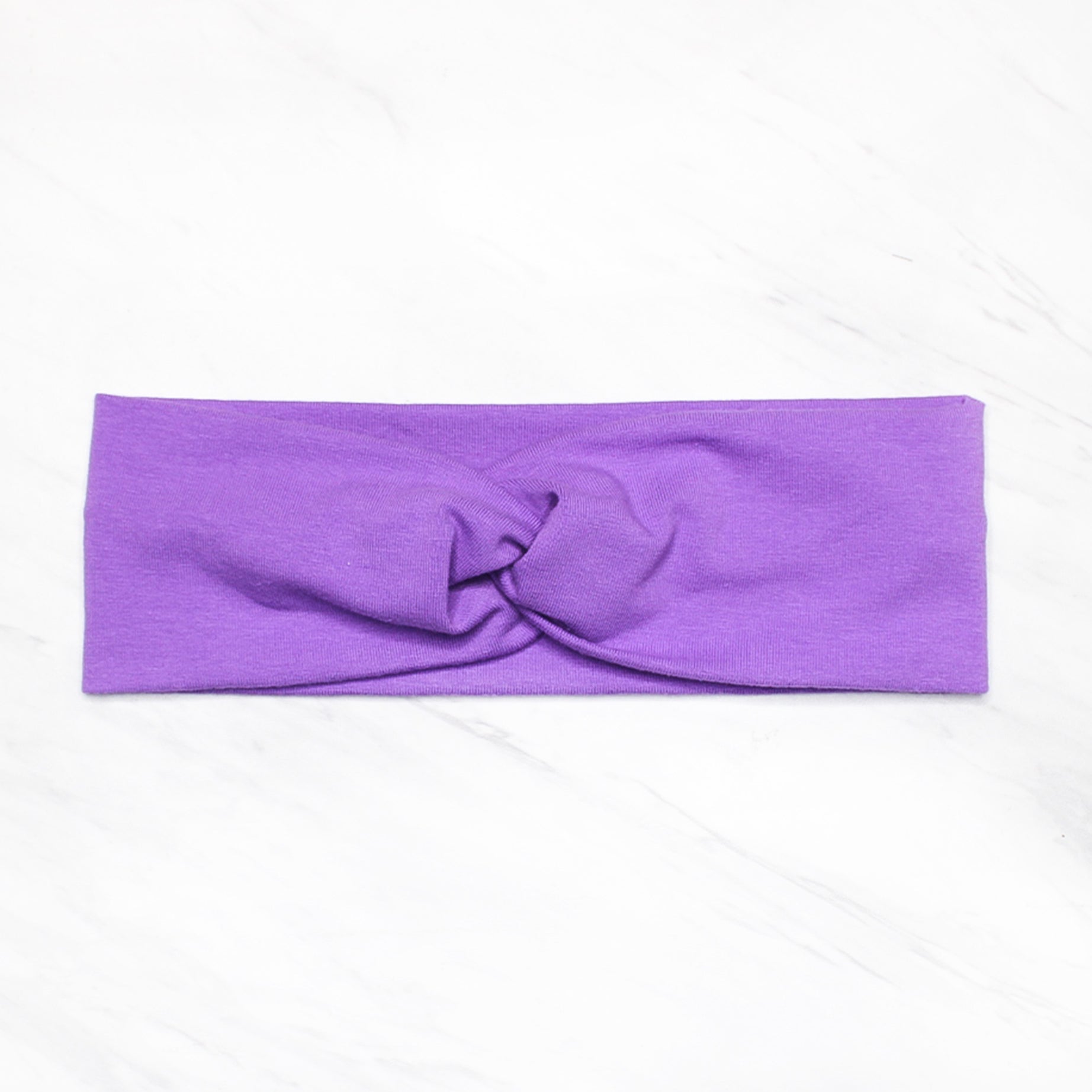 Solid Lavender Purple Headband, Cotton Spandex