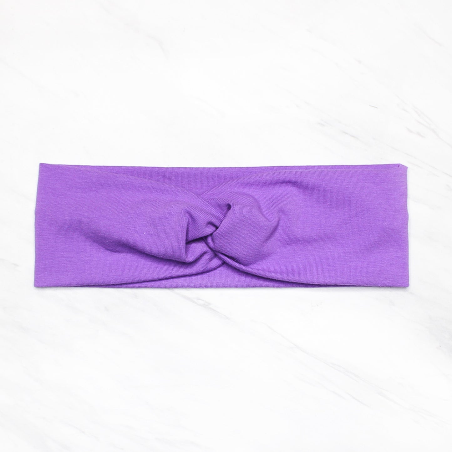 Solid Purple Headband, Cotton Spandex