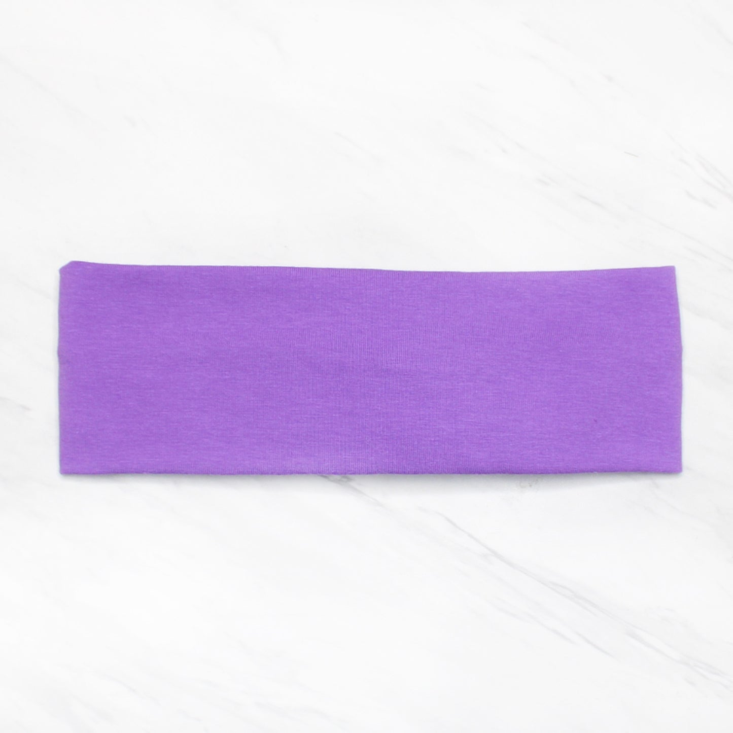 Solid Purple Headband, Cotton Spandex