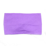 Wide Solid Lavender Purple Headband, Cotton Spandex