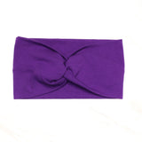 Solid Purple Headband, Cotton Spandex