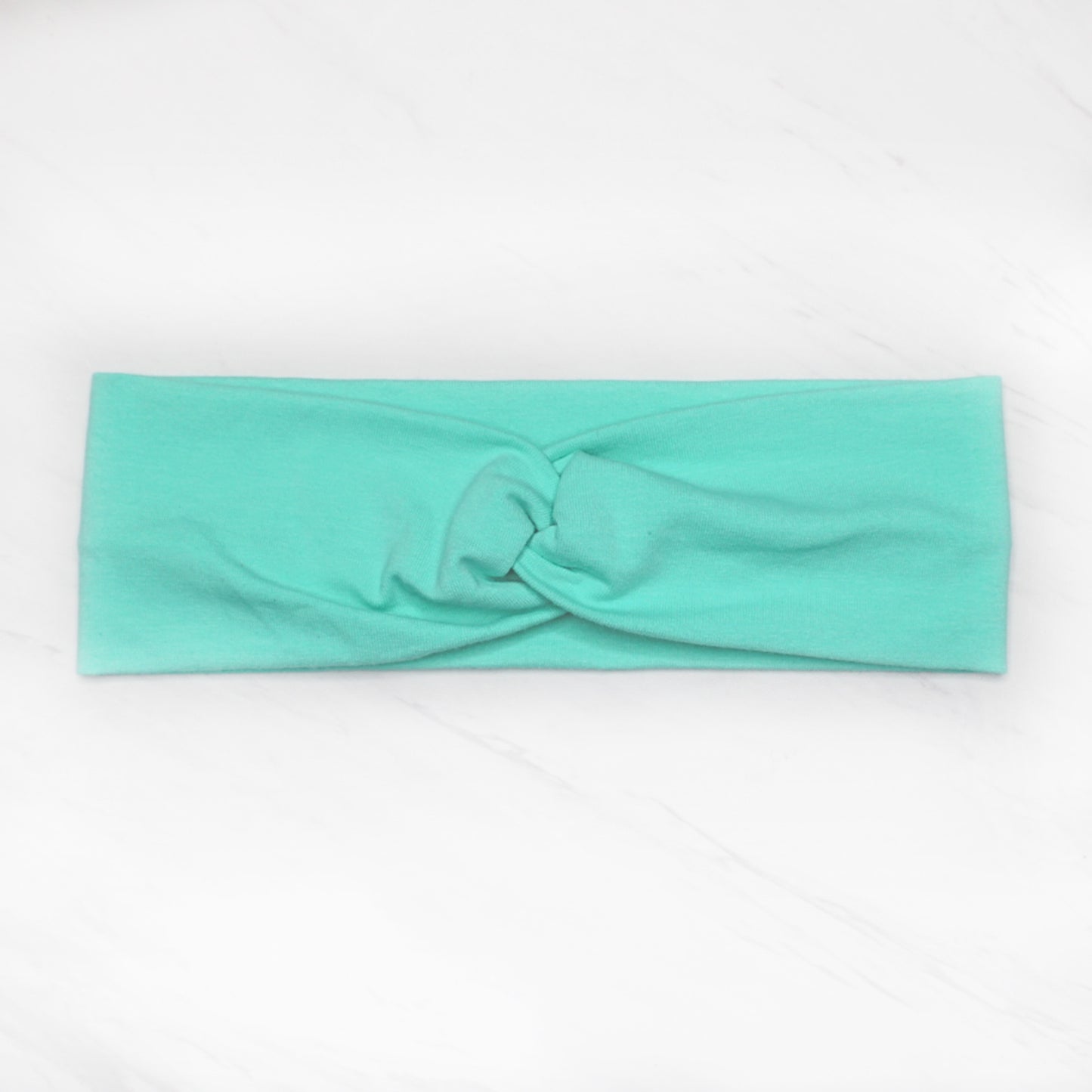 Solid Mint Green Headband, Cotton Spandex