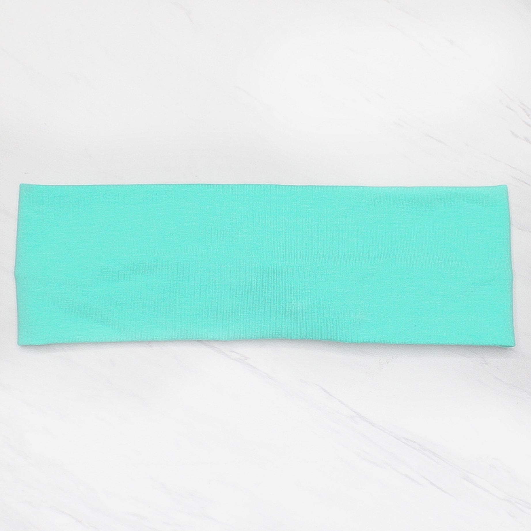 Solid Turquoise Headband, Cotton Spandex