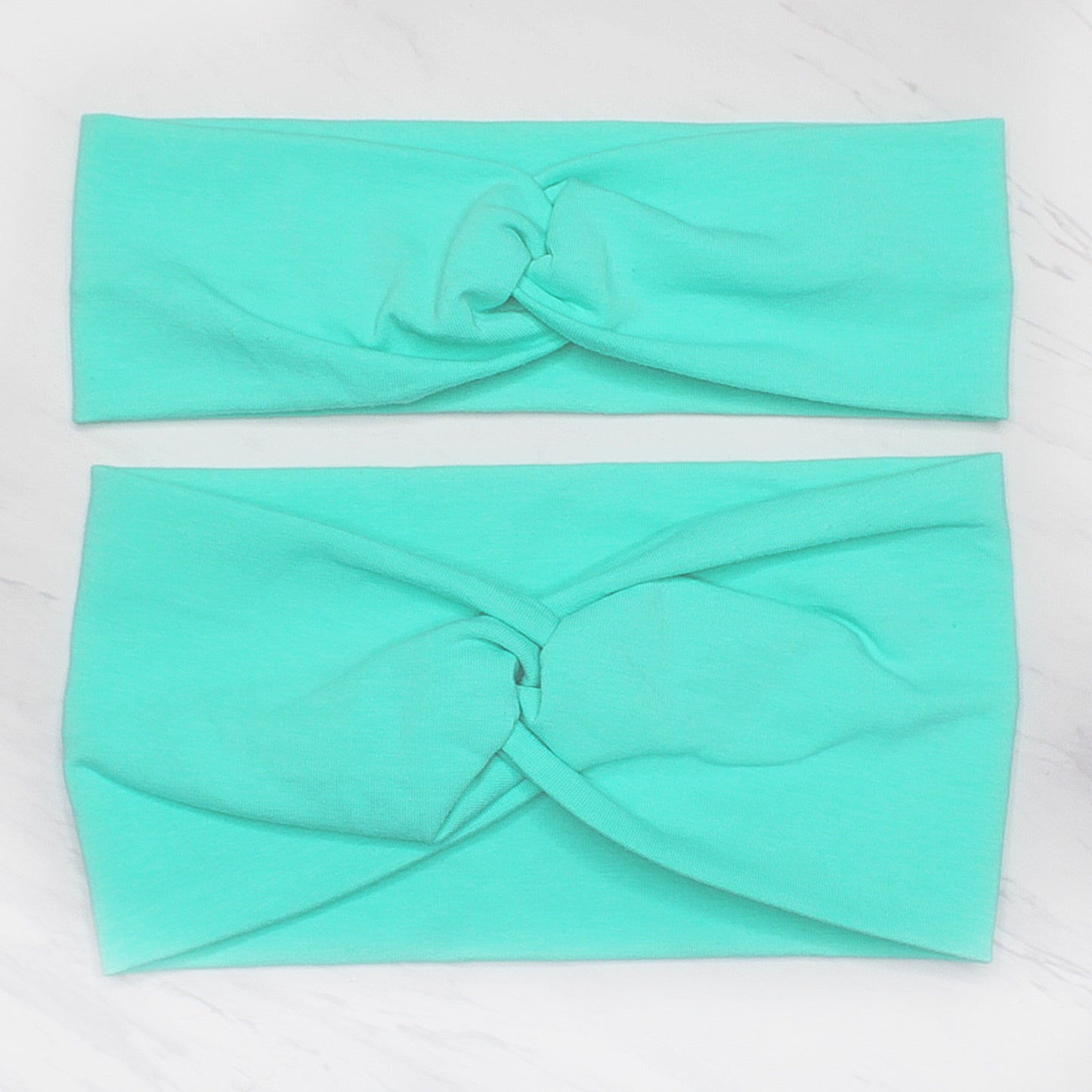 Solid Mint Green Headband, Cotton Spandex