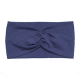Solid Slate Blue Headband, Cotton Spandex