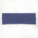 Solid Slate Blue Headband, Cotton Spandex