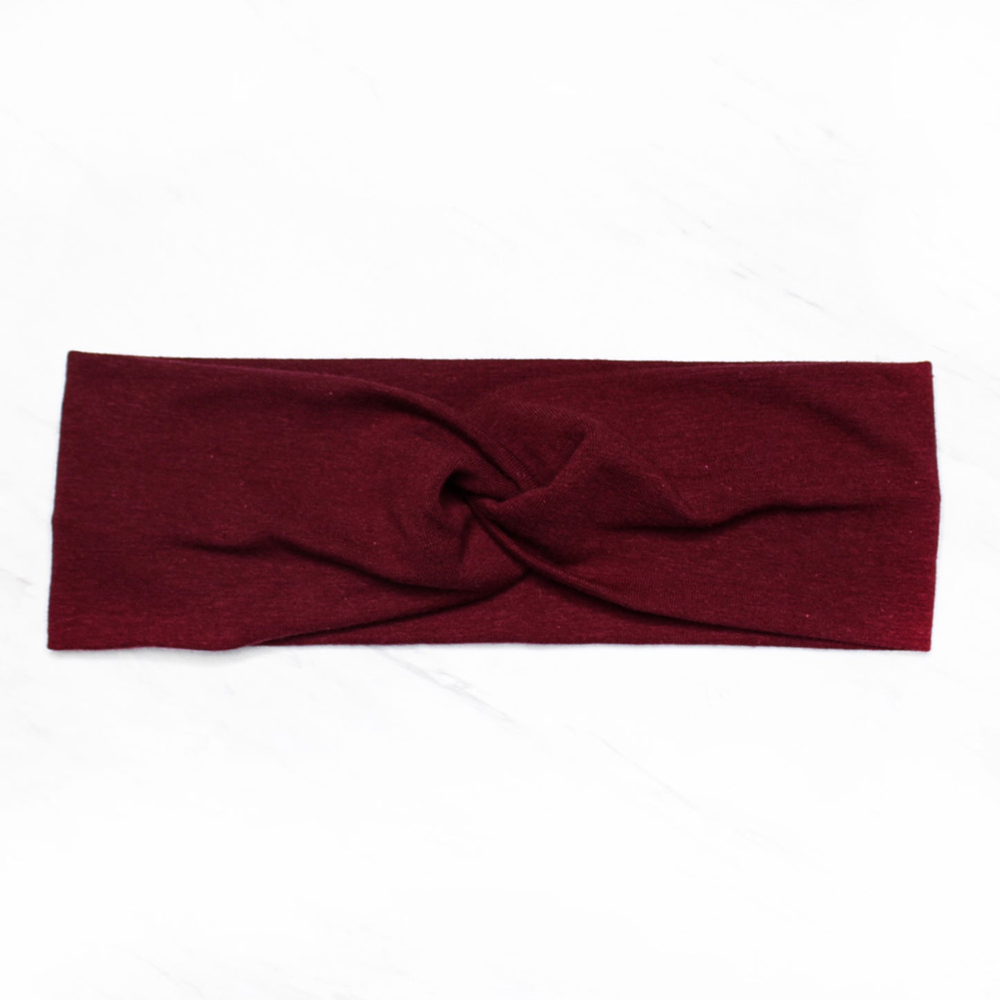 Solid Burgundy Twist Headband, Cotton Spandex