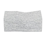 Wide Heathered Gray Solid Twist Headband, Cotton Spandex