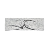Heathered Gray Solid Twist Headband, Cotton Spandex