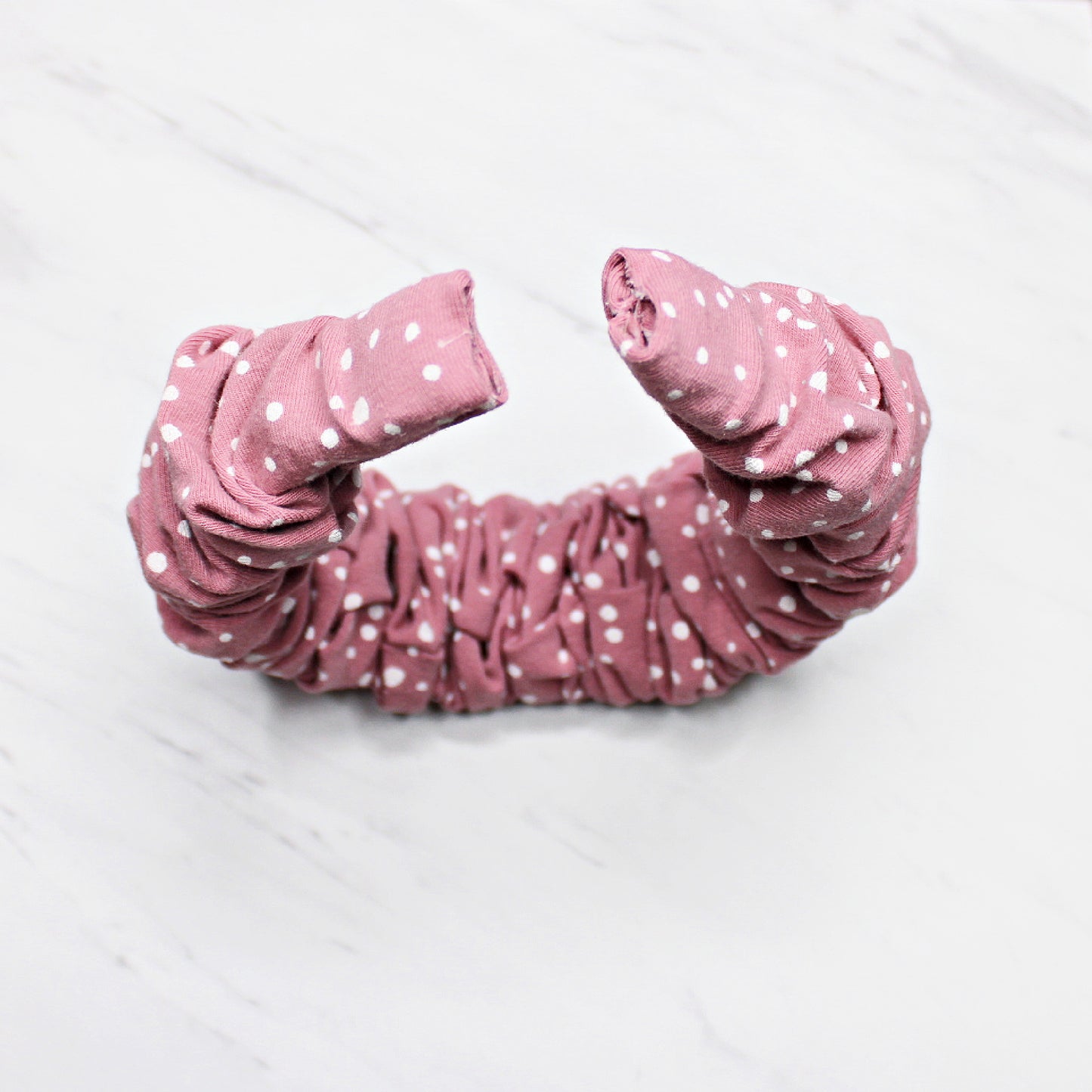 Statement Hard Headband, Polka Dot Scrunch