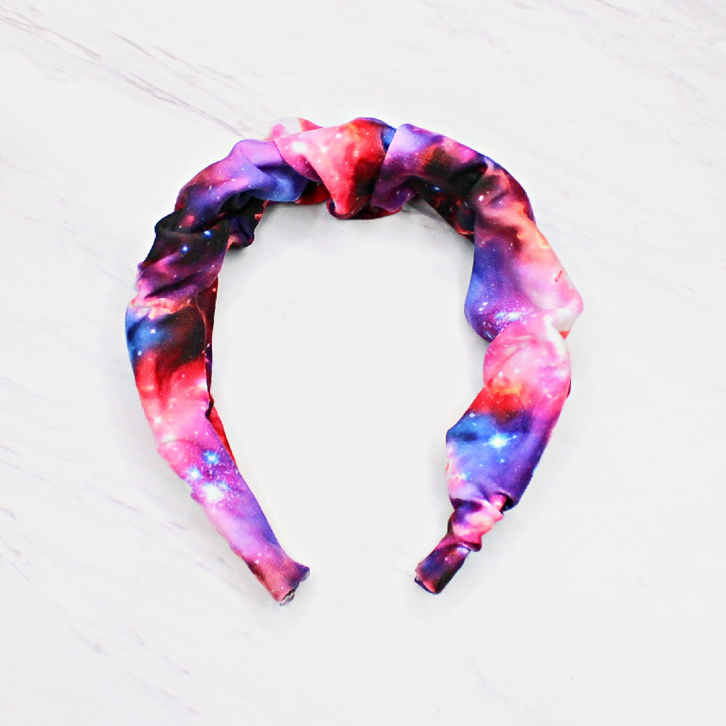 Scrunch Statement Hard Headband, Galaxy Print