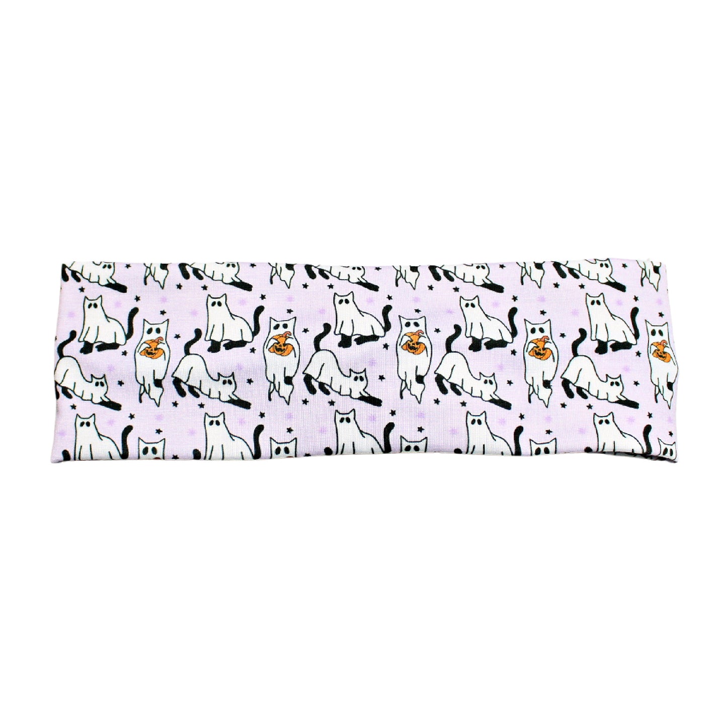 Purple Ghost Kitty Halloween Headband for Women