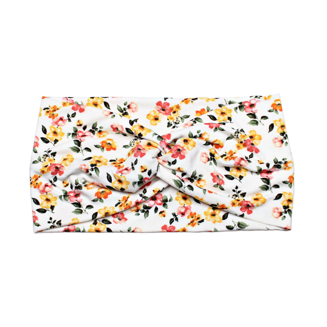 Wide Mustard Floral Headband, Super Soft