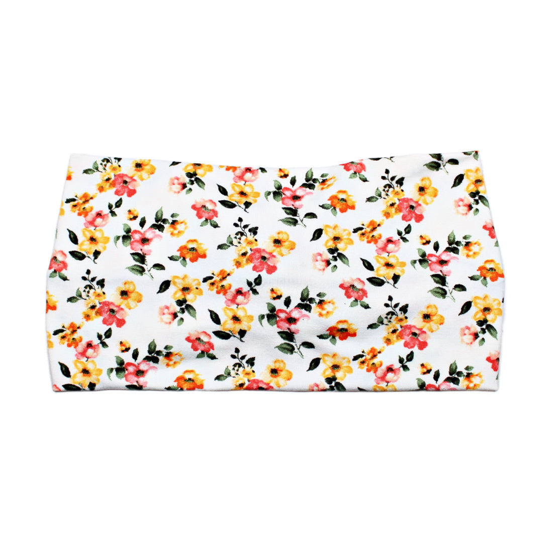 Wide Mustard Floral Headband, Super Soft