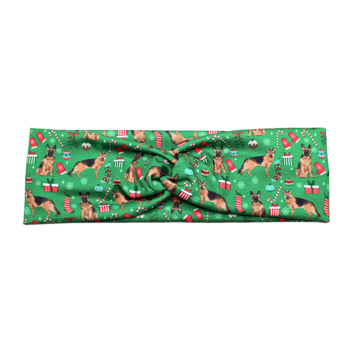 Christmas German Shepherd Dog Print Headband