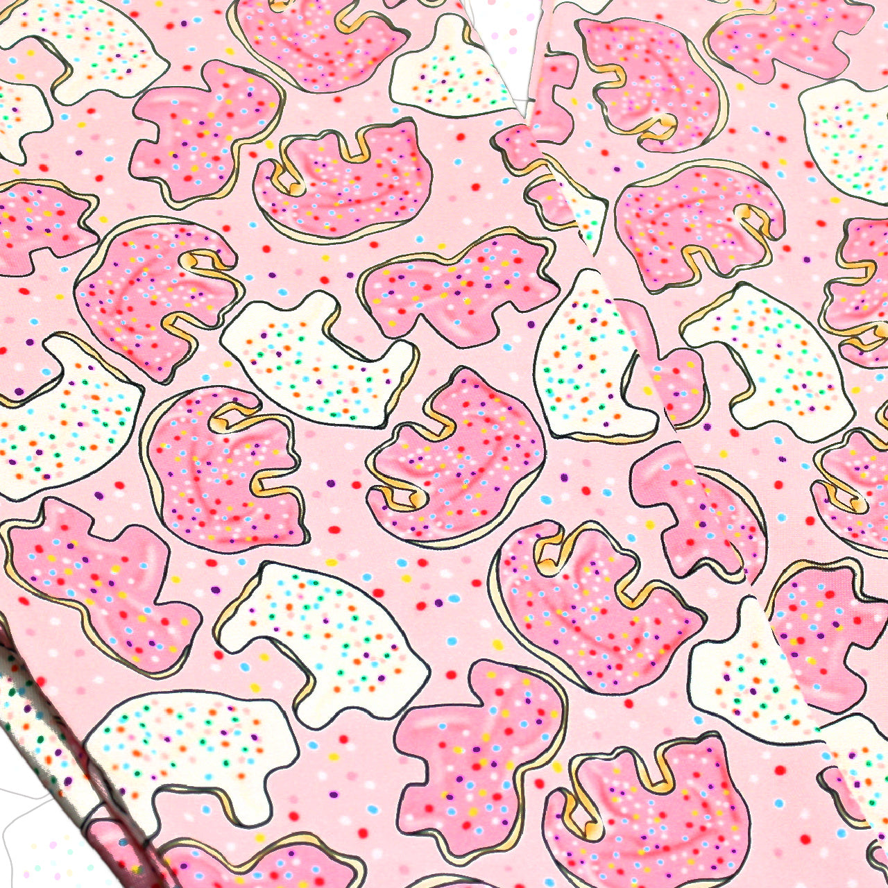 Pink Animal Cookie Leggings, Pajama Pants for Girls