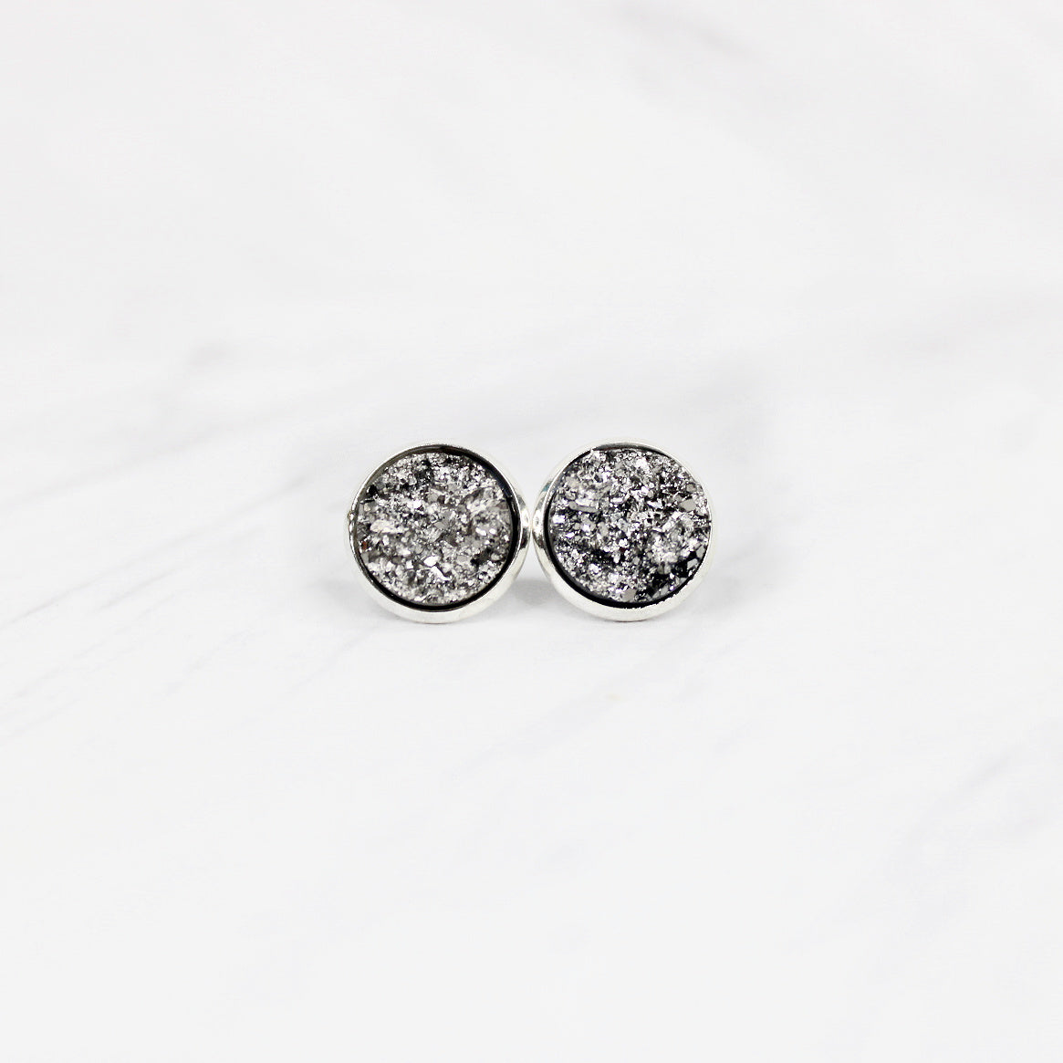 12mm Druzy Stud Earrings