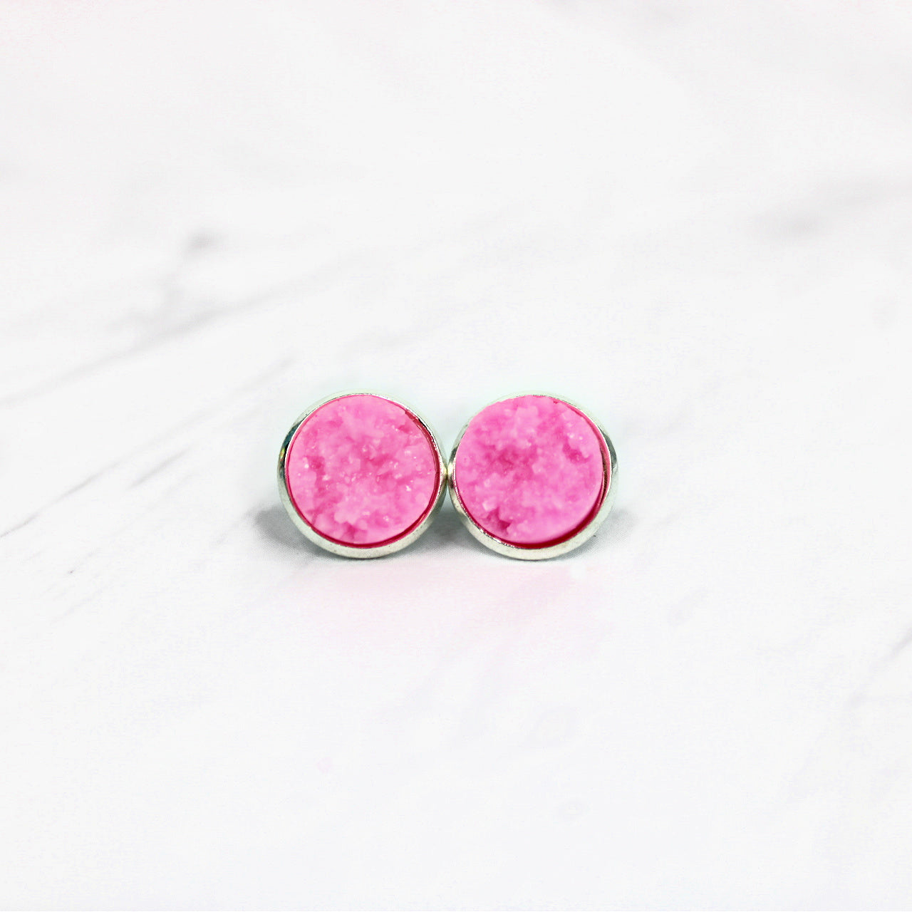 12mm Druzy Stud Earrings