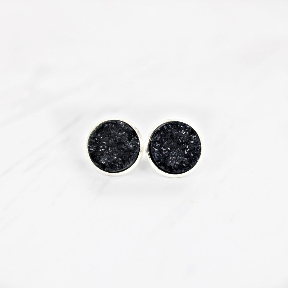 12mm Druzy Stud Earrings