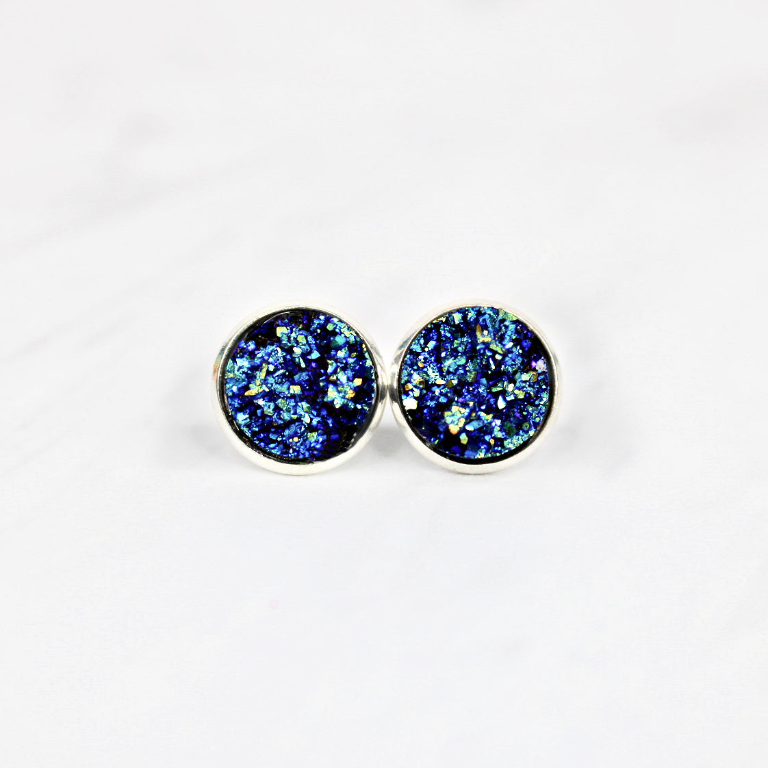 12mm Druzy Stud Earrings