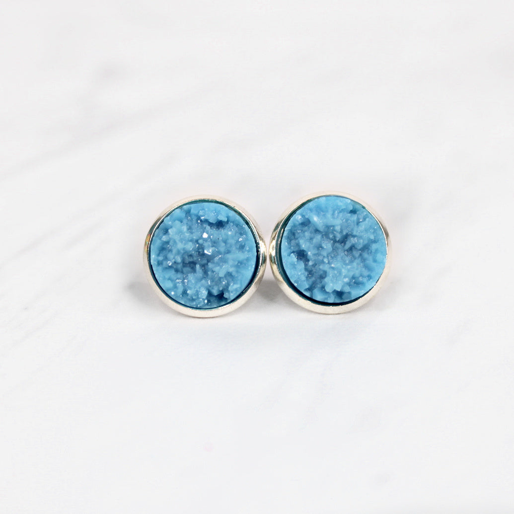 12mm Druzy Stud Earrings