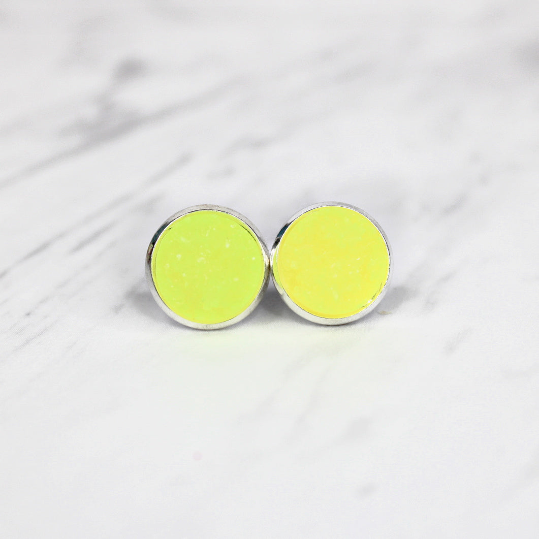 12mm Druzy Stud Earrings