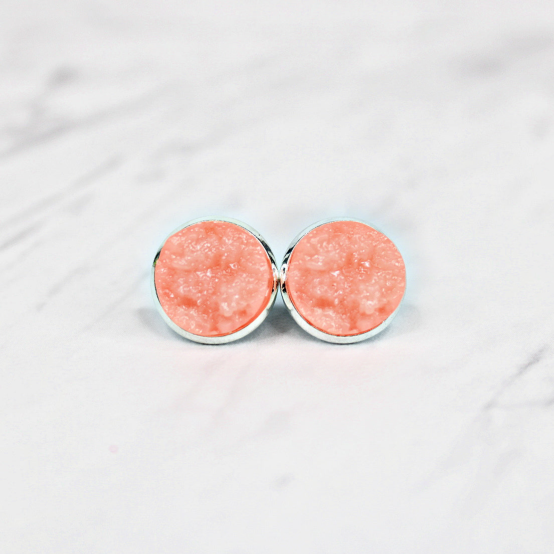 12mm Druzy Stud Earrings