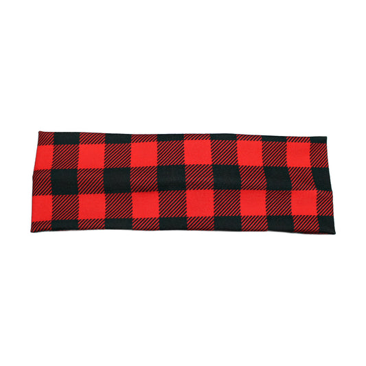 Red and Black Buffalo Plaid Headband