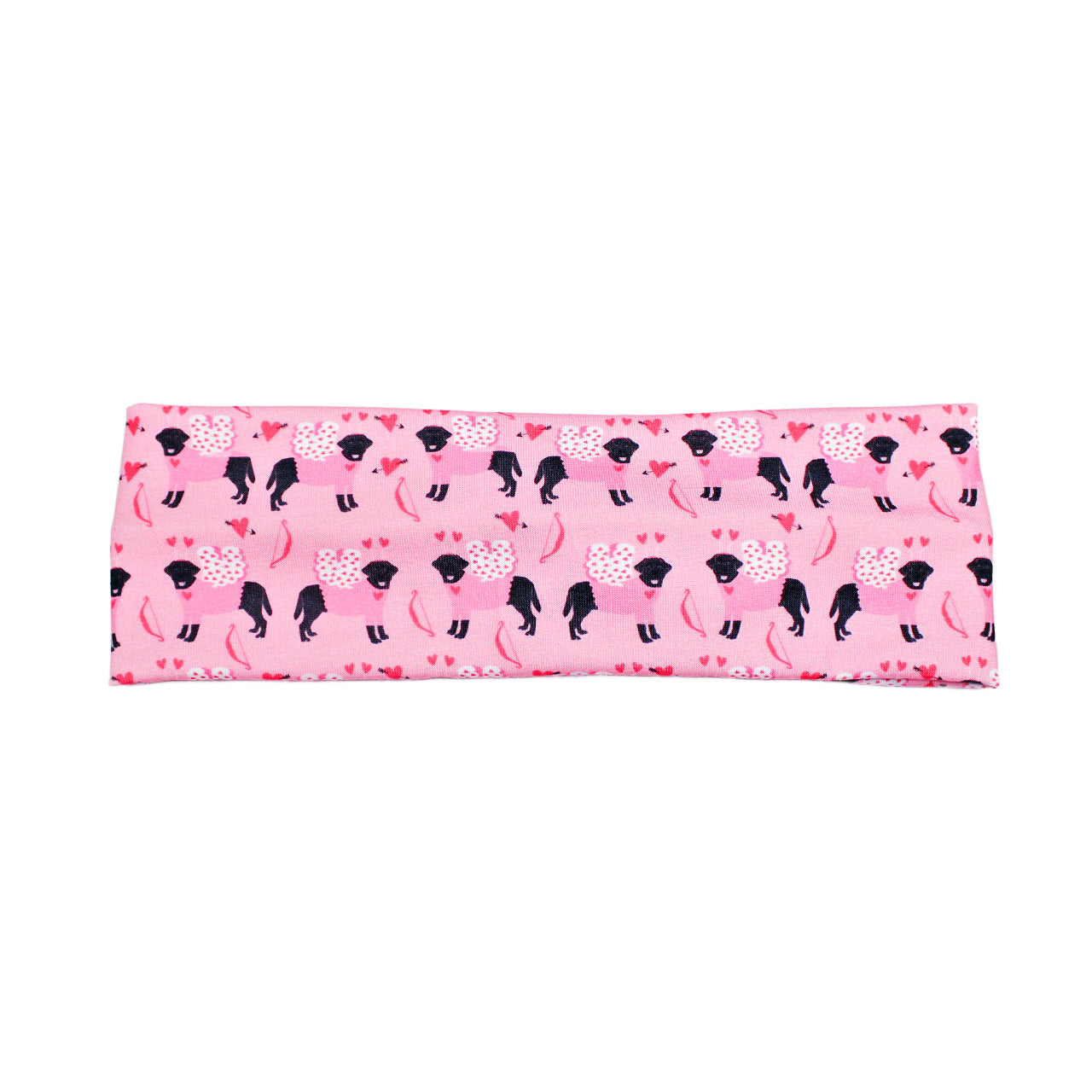 Pink Valentine Labrador Dog Print Headband