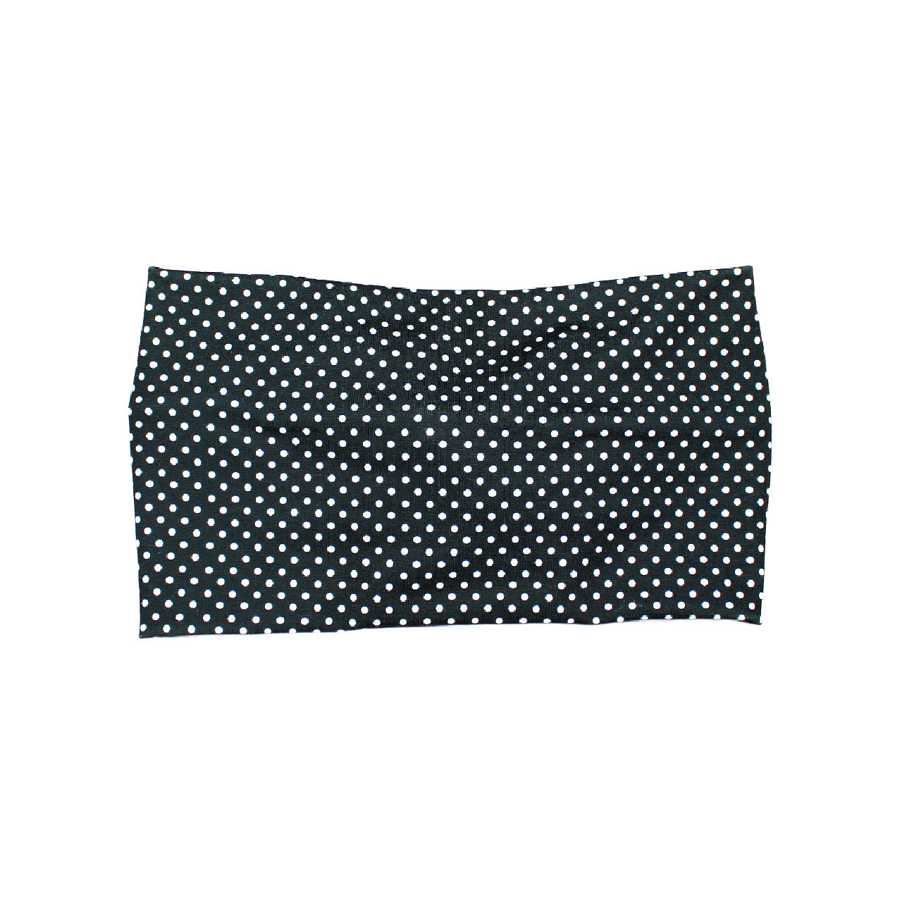 Wide Black and White Small Polka Dot Headband