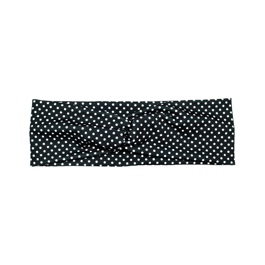 Black and White Small Polka Dot Headband