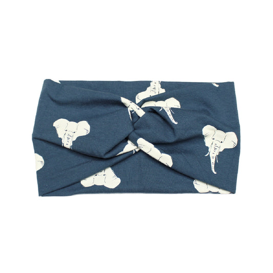 Wide Elephant Headband, Cotton Spandex