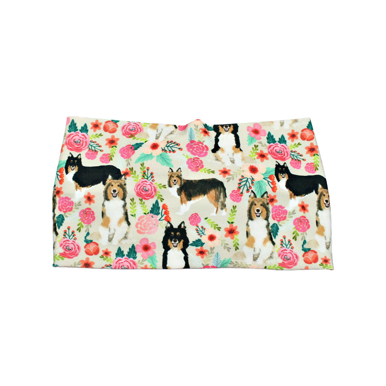 Wide Sheltie Dog Print Headband