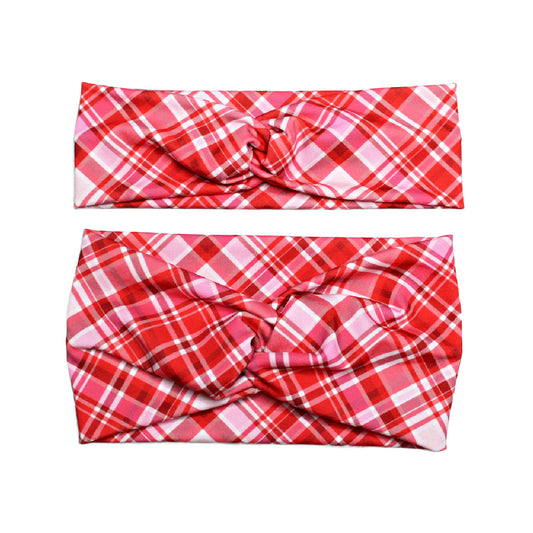 Valentine Plaid Headband