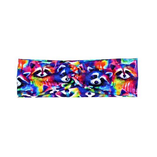 Rainbow Raccoon Headband, Super Soft Collection