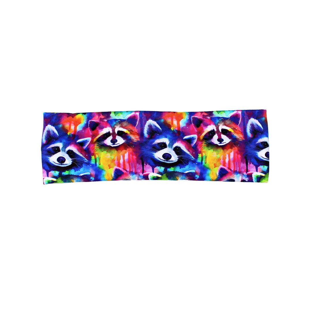 Rainbow Raccoon Headband, Super Soft Collection