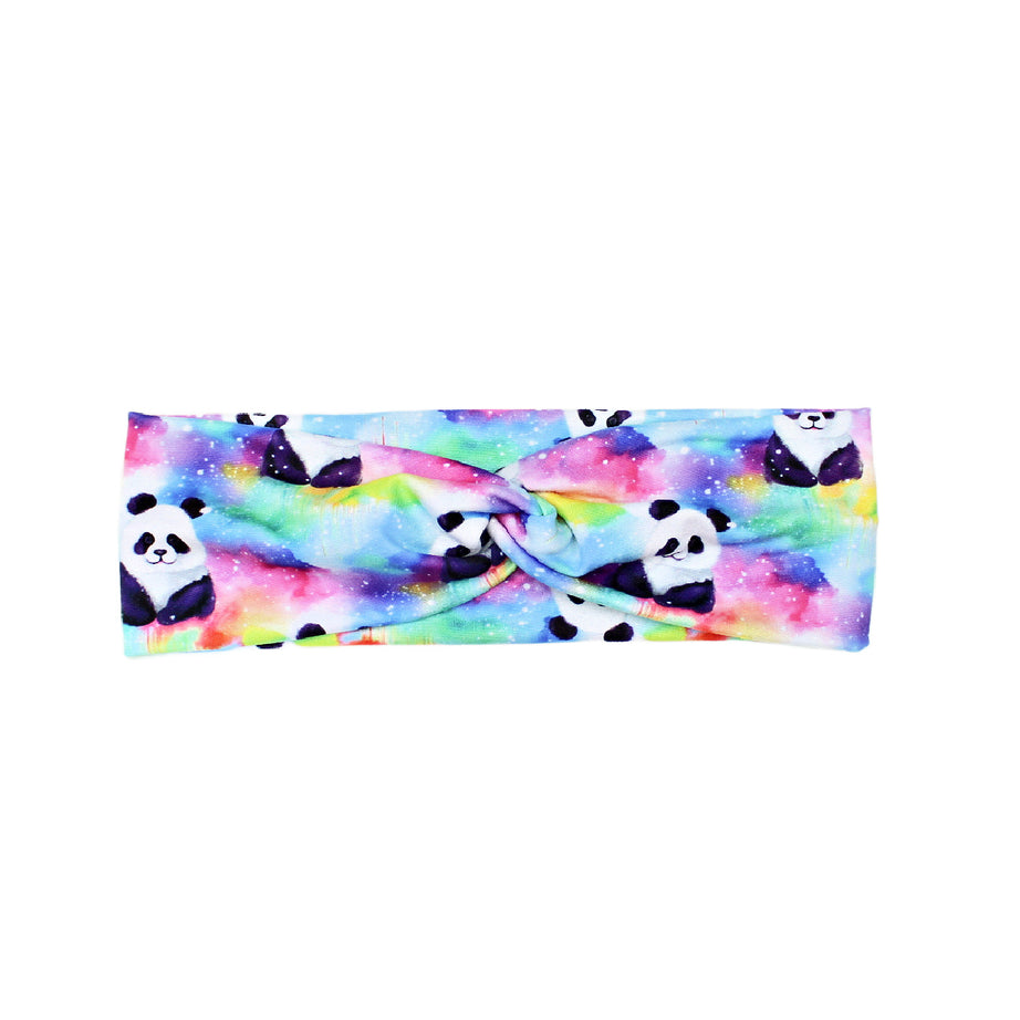 Rainbow Panda Headband, Super Soft Collection