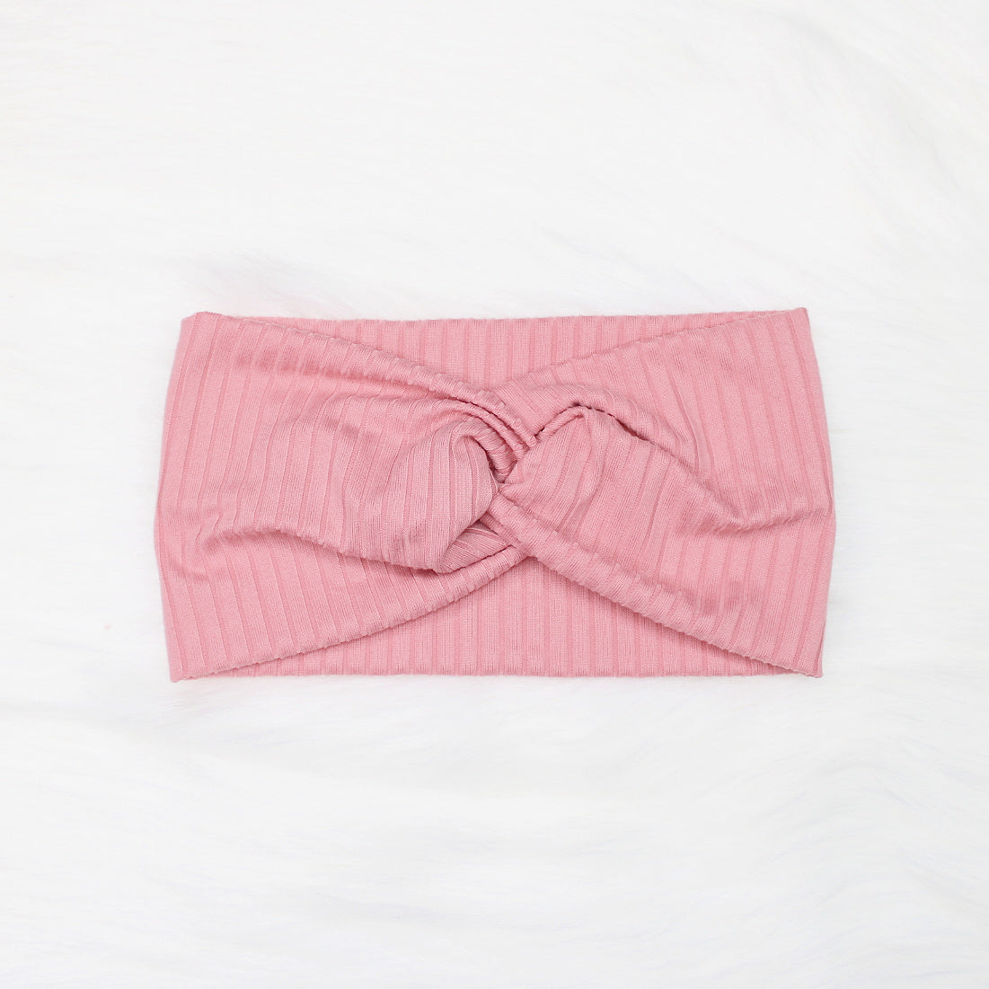 Wide Rib Knit Solid Headband, Super Soft, Black, Blush Pink