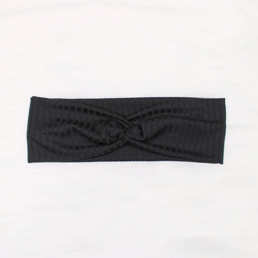 Rib Knit Solid Headband, Super Soft, Black, Blush Pink