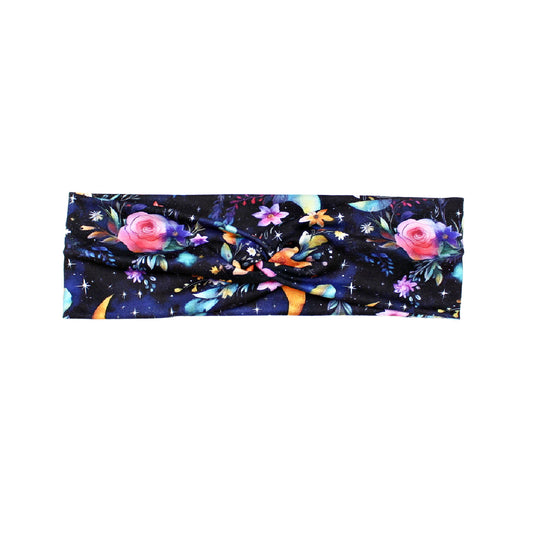 Dark Cottage Core Floral Headband