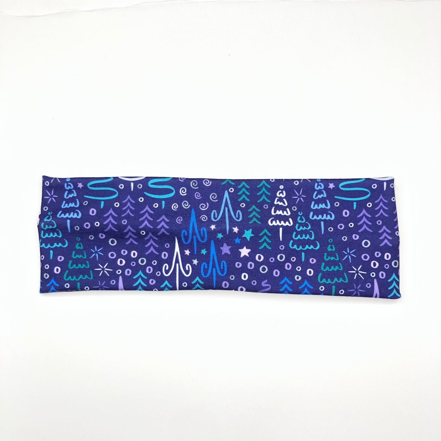 Wide Purple Christmas Tree Headband